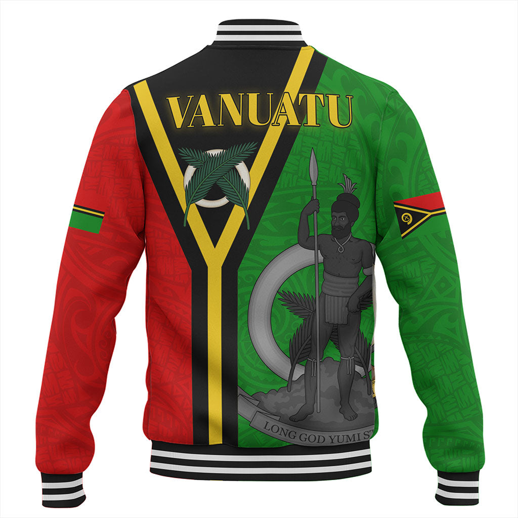 Vanuatu Baseball Jacket Melanesia Flag Design