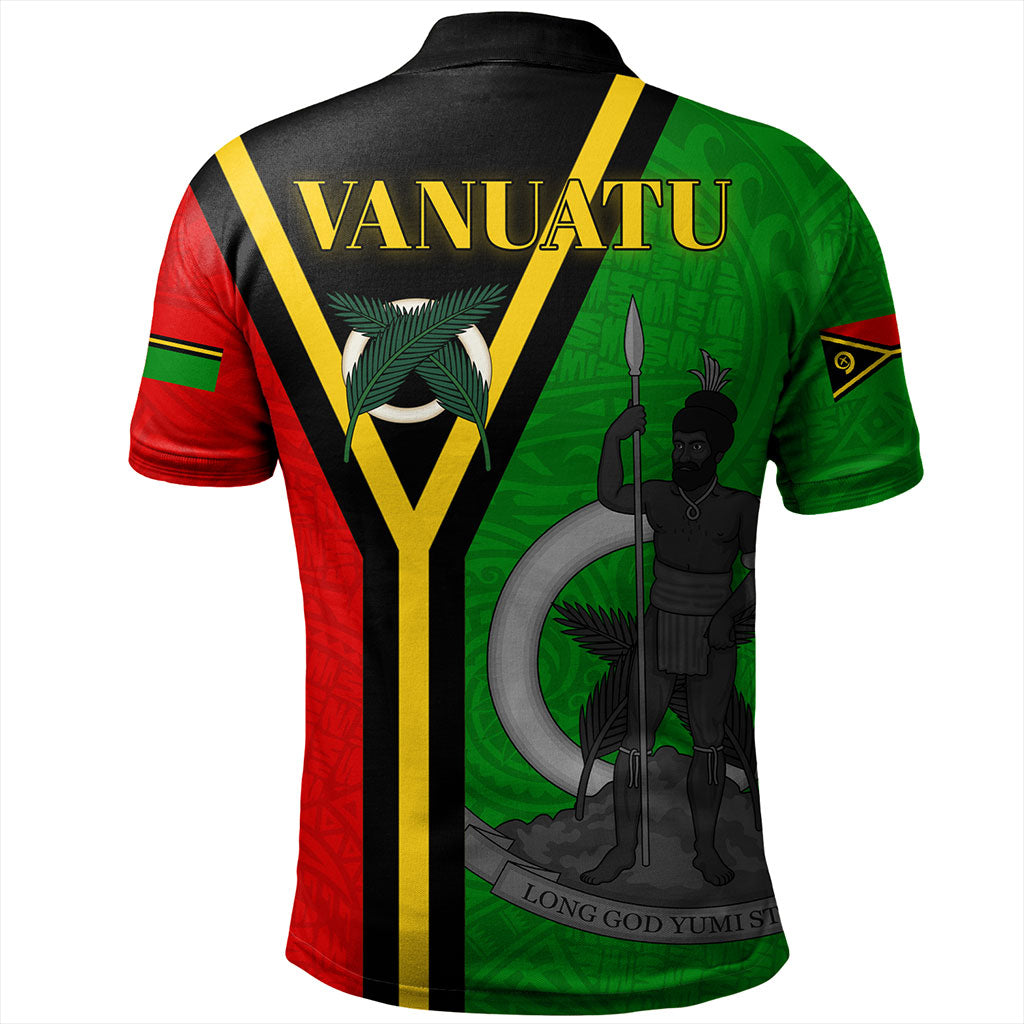 Vanuatu Polo Shirt Melanesia Flag Design