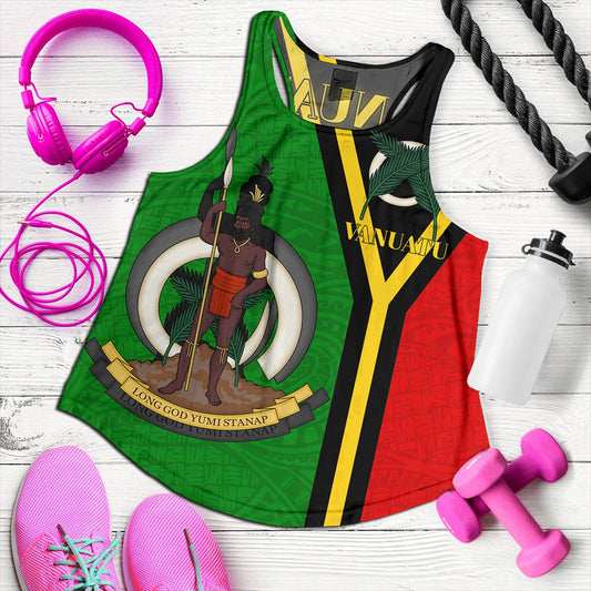 Vanuatu Women Tank Melanesia Flag Design