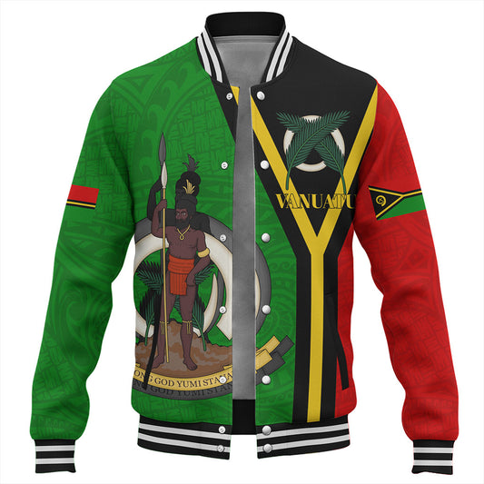 Vanuatu Baseball Jacket Melanesia Flag Design