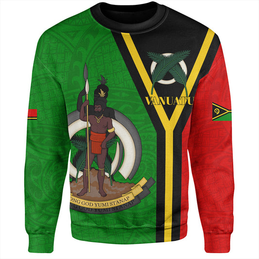 Vanuatu Sweatshirt Melanesia Flag Design