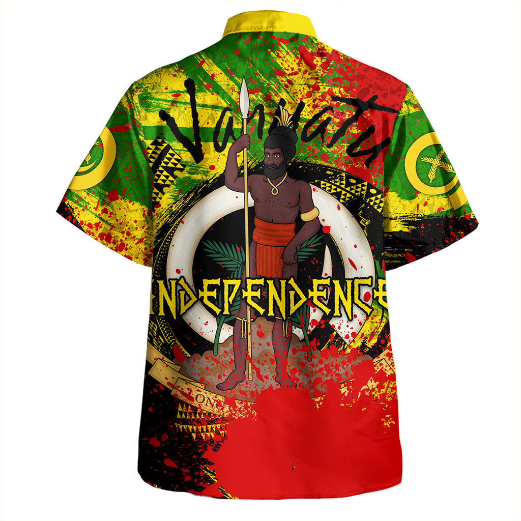 Vanuatu Hawaiian Shirt Custom Seal With Mutis En Atan Patterns