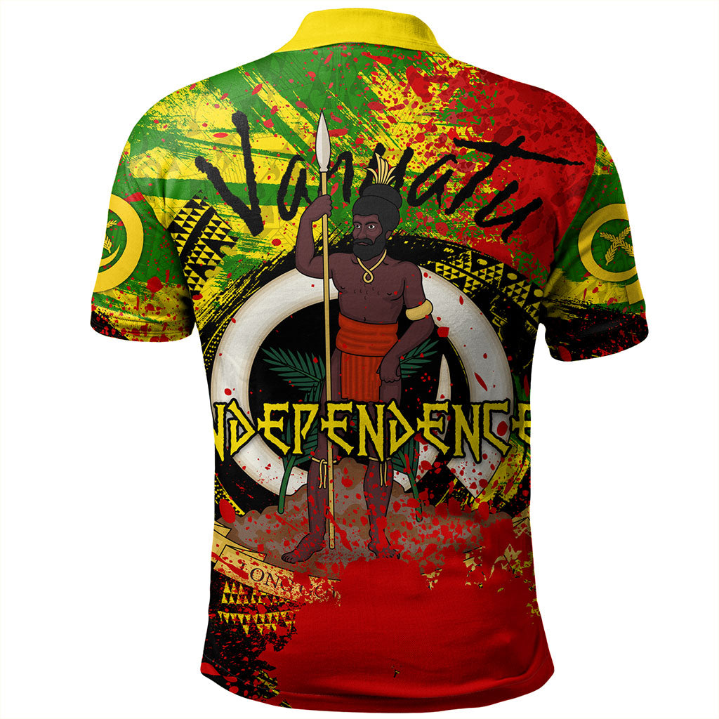 Vanuatu Polo Shirt Tribal Grunge Style