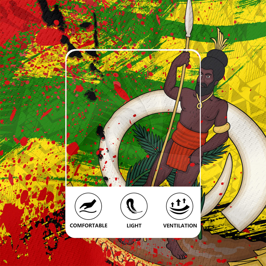 Vanuatu Rugby Jersey Tribal Grunge Style