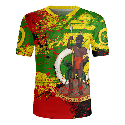 Vanuatu Rugby Jersey Tribal Grunge Style