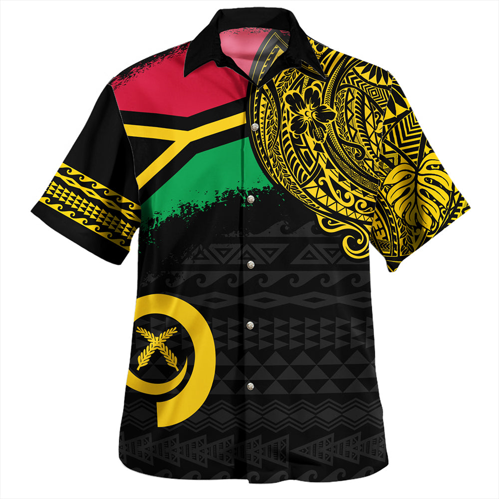 New Caledonia Hawaiian Shirt Flag Color With Traditional Patterns