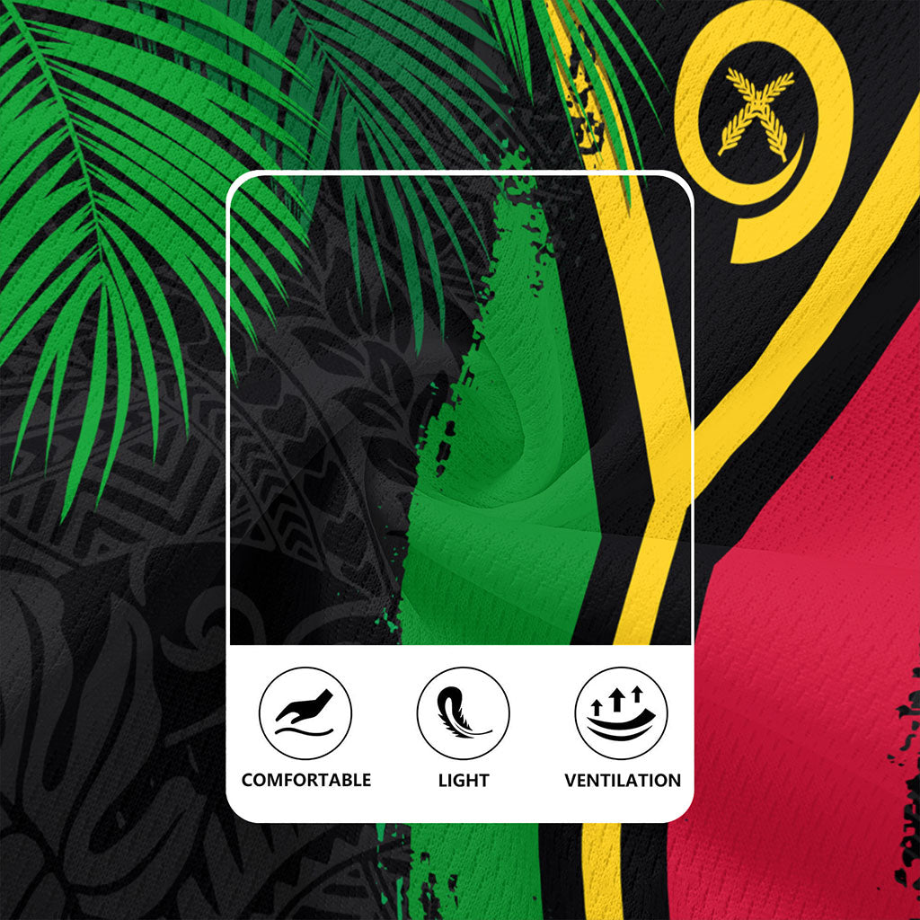 Vanuatu Rugby Jersey Special Fabric Leaves