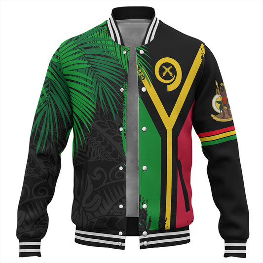Vanuatu Baseball Jacket Special Fabric Leaves