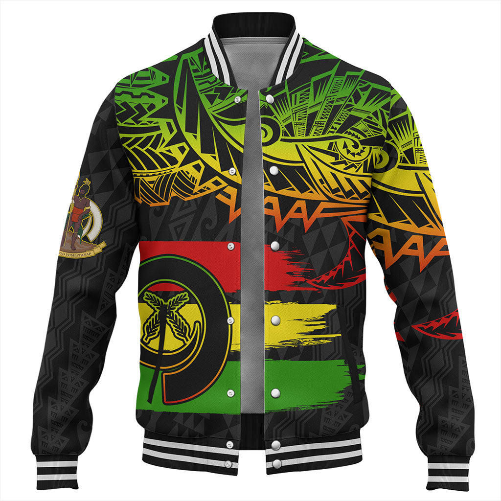 Vanuatu Baseball Jacket Tribal Grunge Flag
