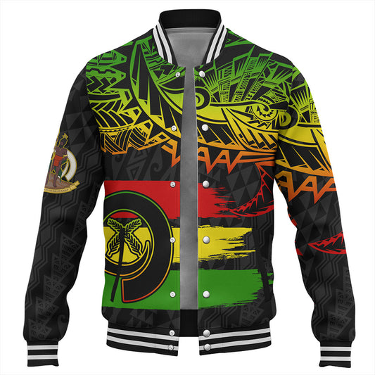 Vanuatu Baseball Jacket Tribal Grunge Flag