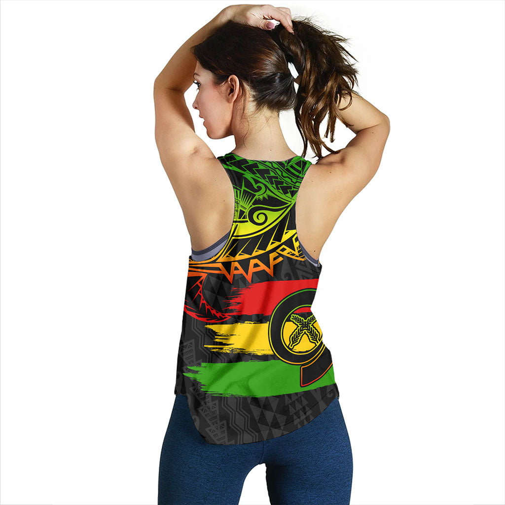 Vanuatu Women Tank Tribal Grunge Flag