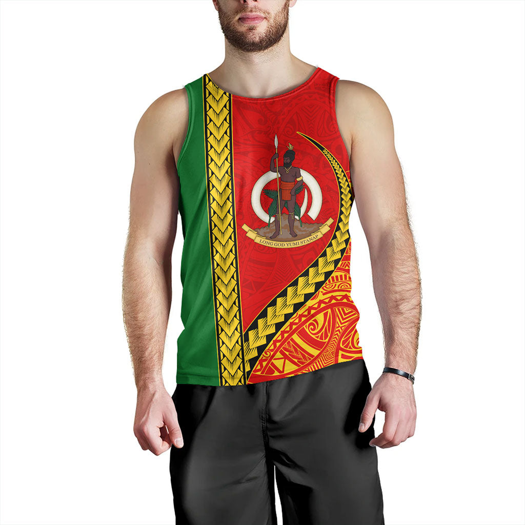 Vanuatu Tank Top Tribal Melanesian Flag And Coat Of Arms