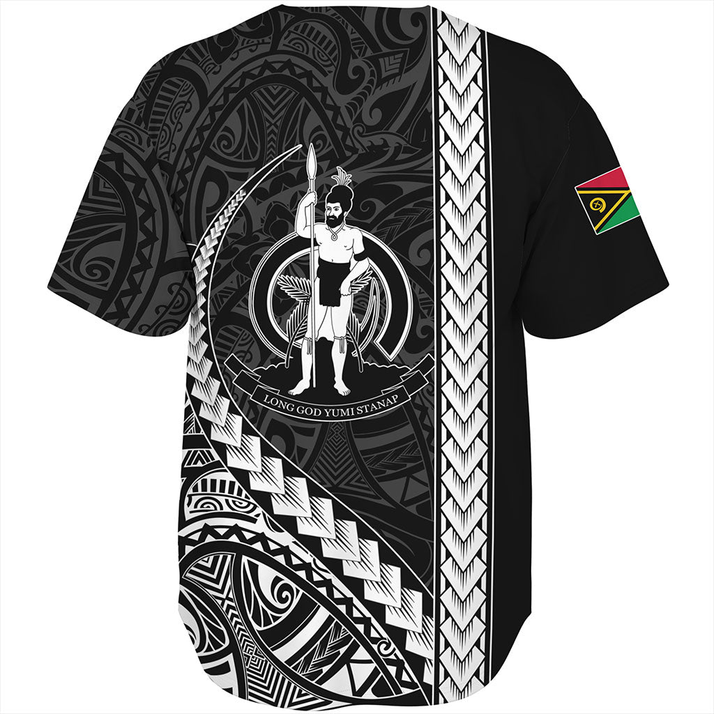 Vanuatu Baseball Shirt Tribal Melanesian Coat Of Arms