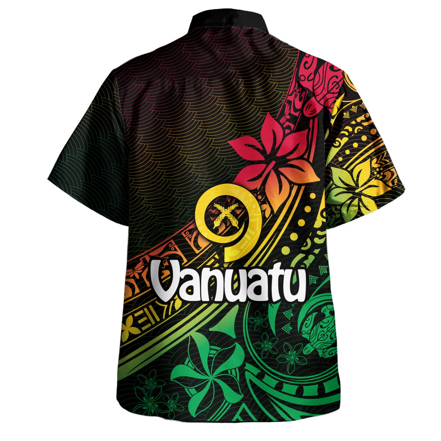 Vanuatu Hawaiian Shirt Long God Yumi Stanap Flag Color Tribal Patterns Style