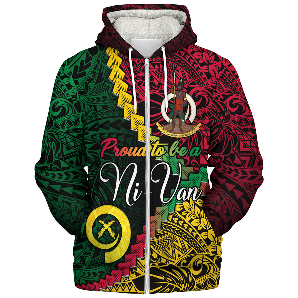 Vanuatu Sherpa Hoodie Proud To Be A Ni-van