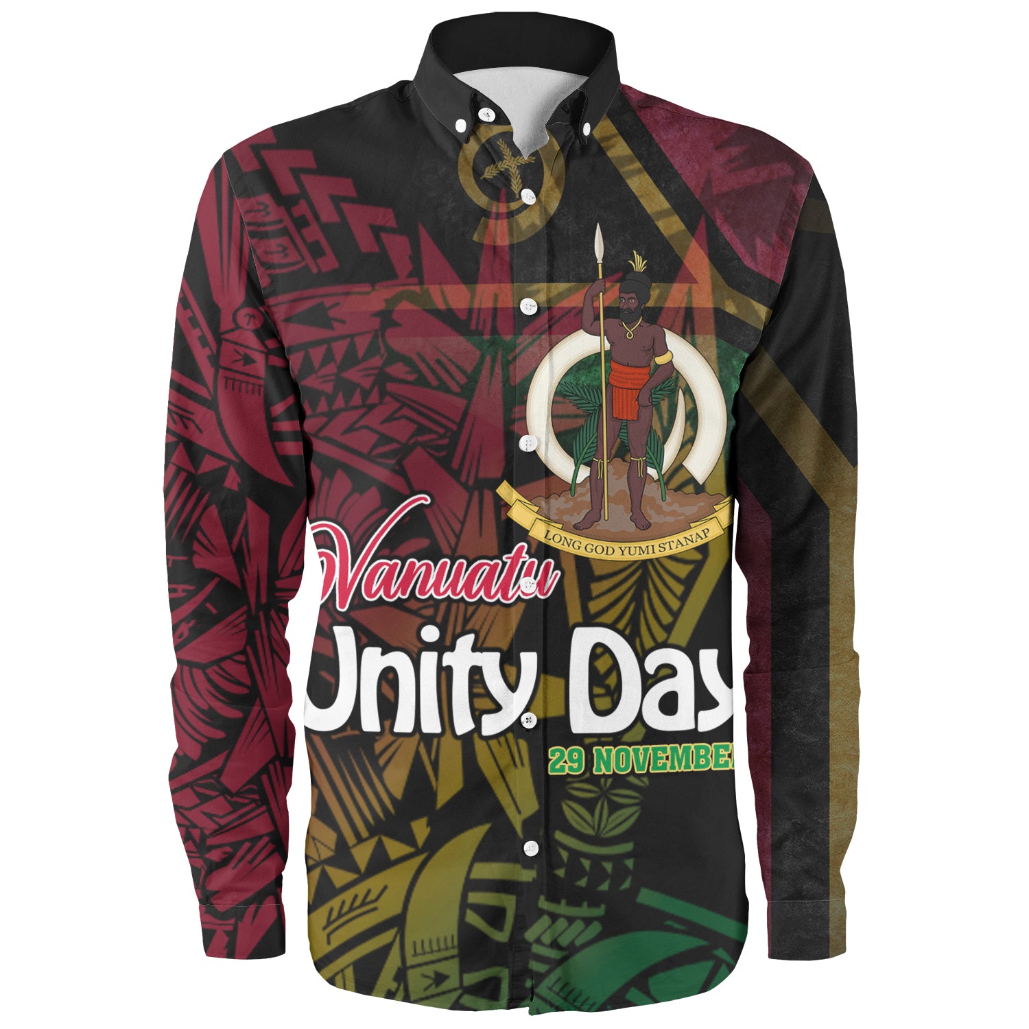 Vanuatu Long Sleeve Shirt Vanuatu Unity Day