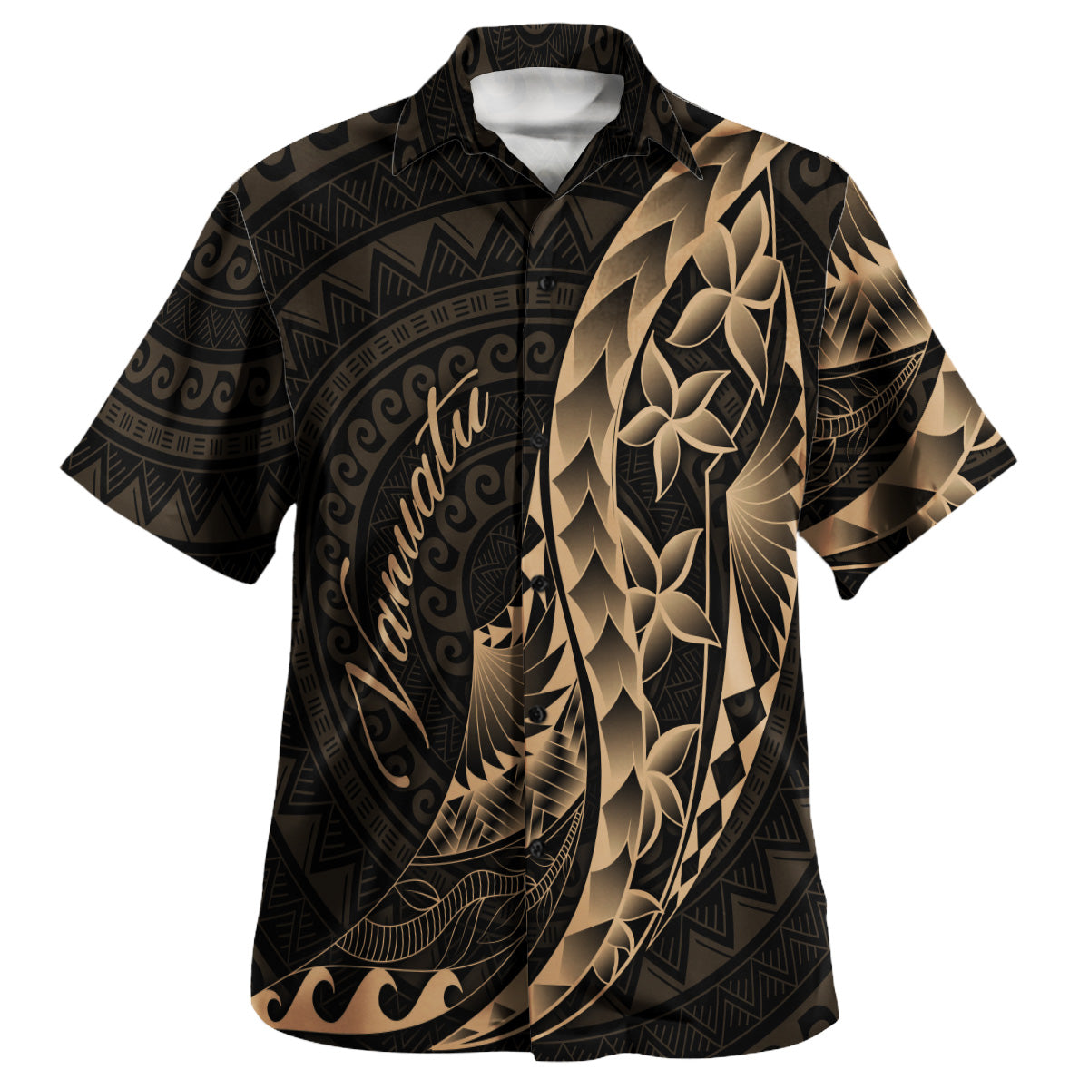 Vanuatu Custom Personalised Hawaiian Shirt Polynesian Pattern Style