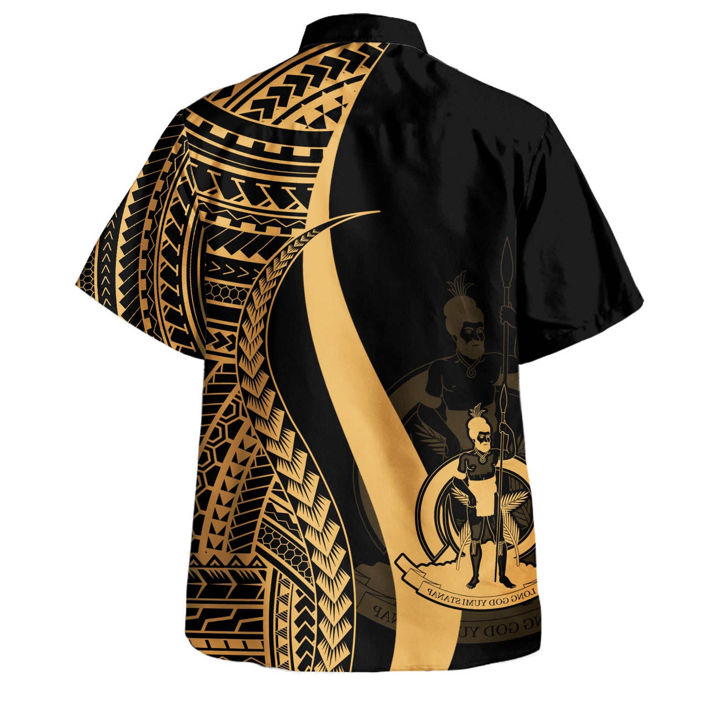 Vanuatu Custom Personalised Hawaiian Shirt Polynesian Tentacle Tribal Pattern