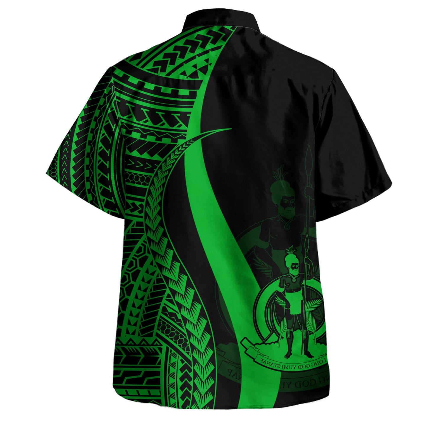 Vanuatu Custom Personalised Hawaiian Shirt Polynesian Tentacle Tribal Pattern