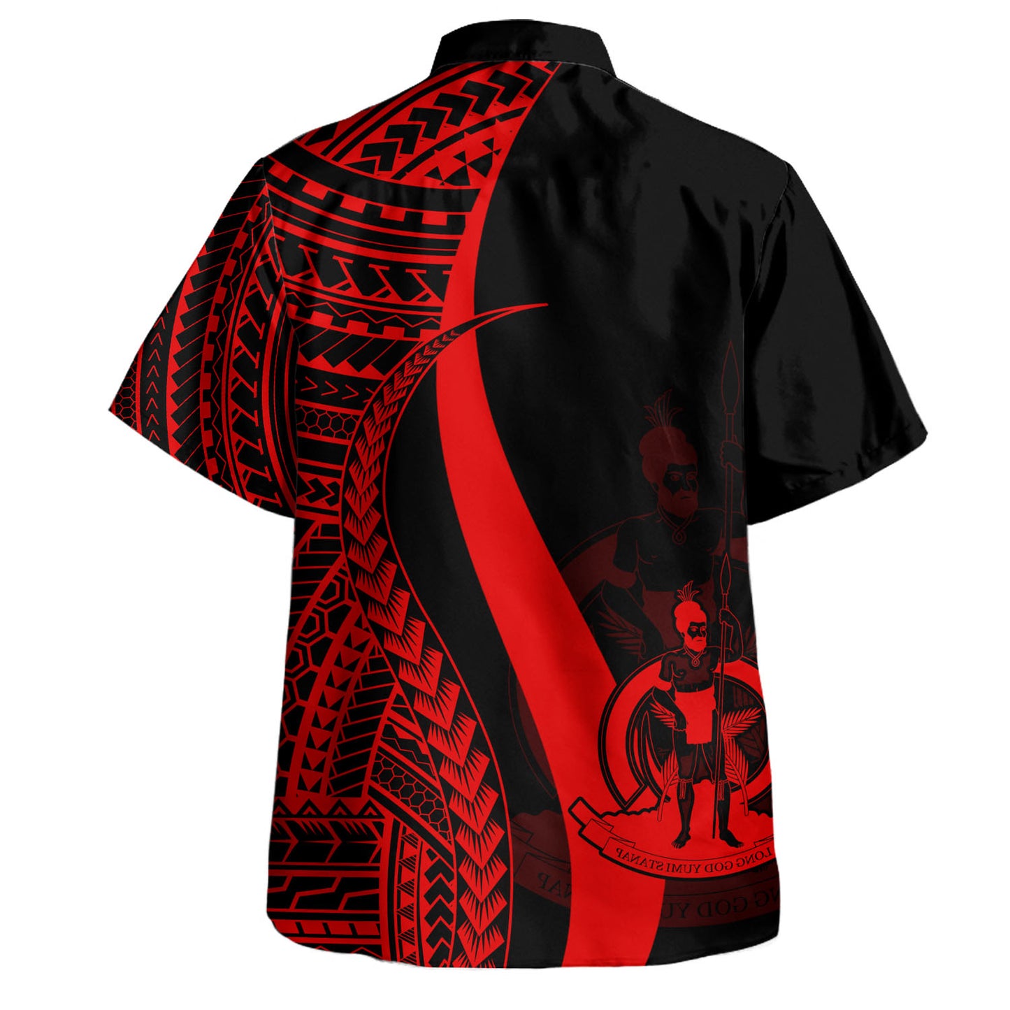 Vanuatu Custom Personalised Hawaiian Shirt Polynesian Tentacle Tribal Pattern