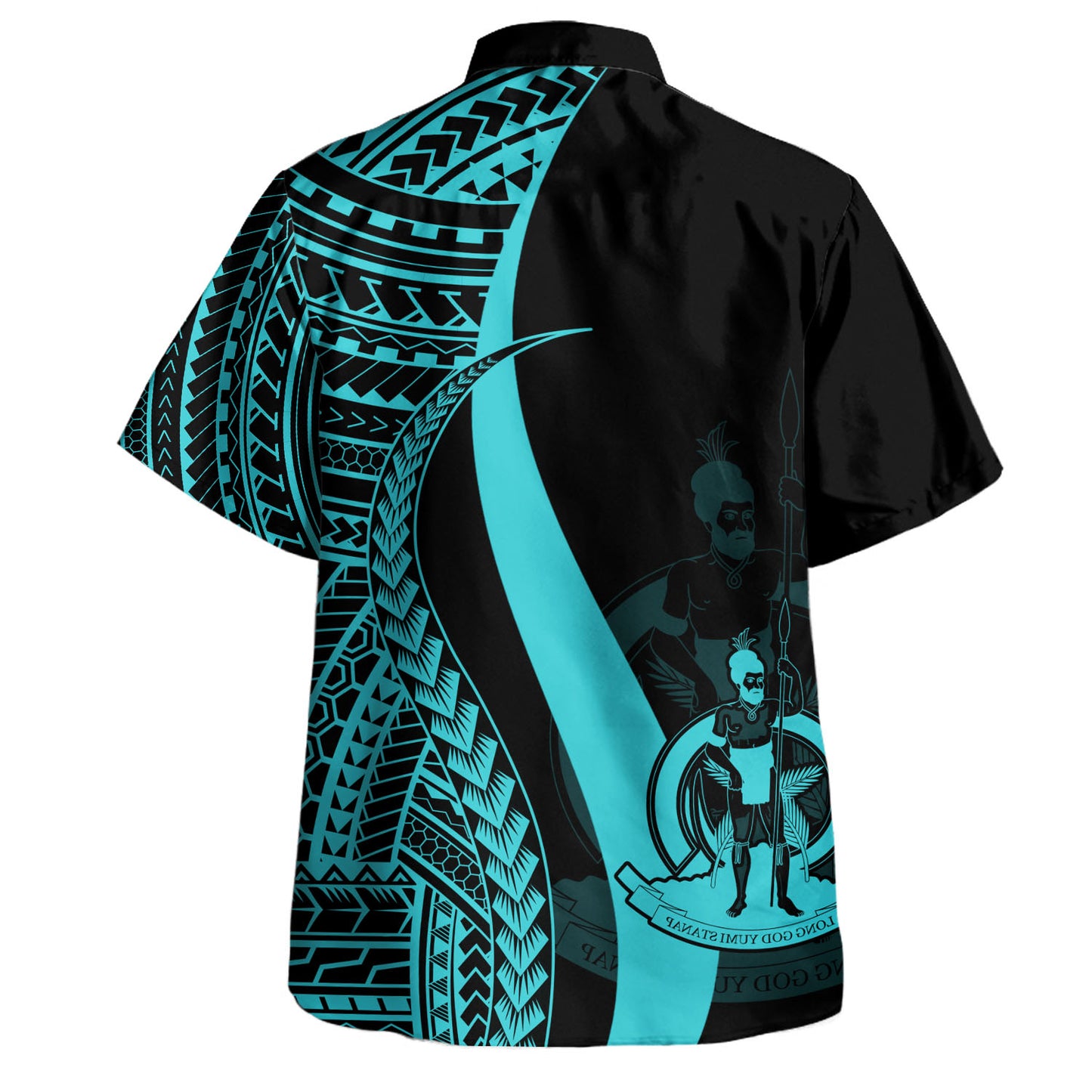 Vanuatu Custom Personalised Hawaiian Shirt Polynesian Tentacle Tribal Pattern