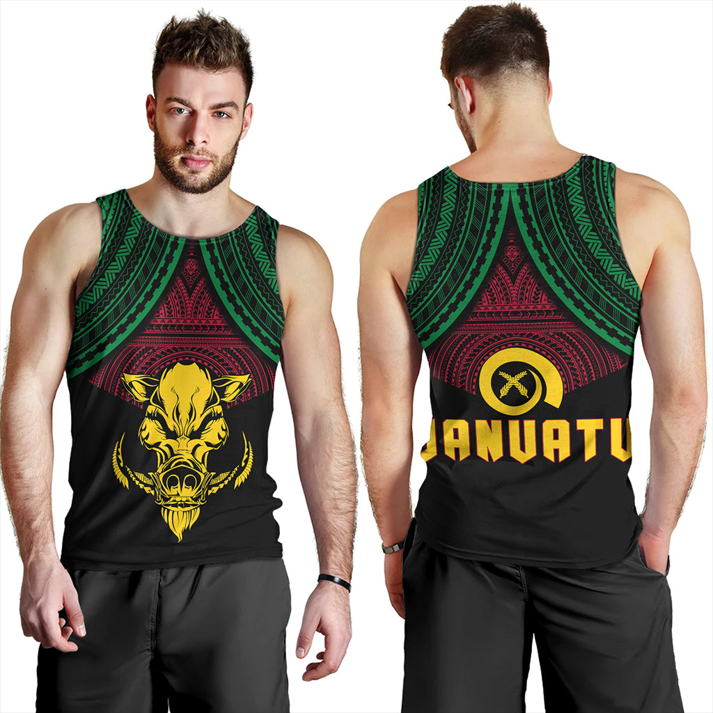 Vanuatu Tank Top Coat Of Arms Tribal
