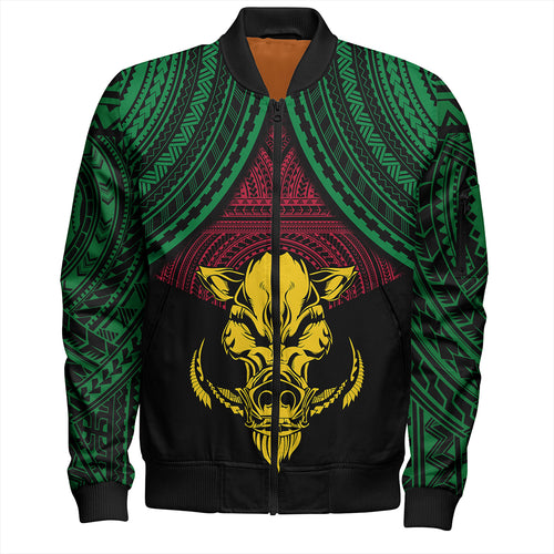 Vanuatu Bomber Jacket Coat Of Arms Tribal