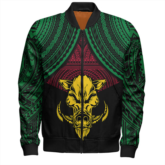 Vanuatu Bomber Jacket Coat Of Arms Tribal