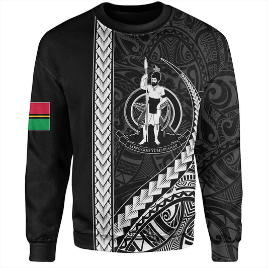 Vanuatu Sweatshirt Tribal Melanesian Coat Of Arms
