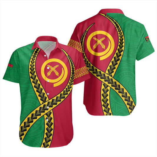 Vanuatu Short Sleeve Shirt Tribal Polynesian In My Heart