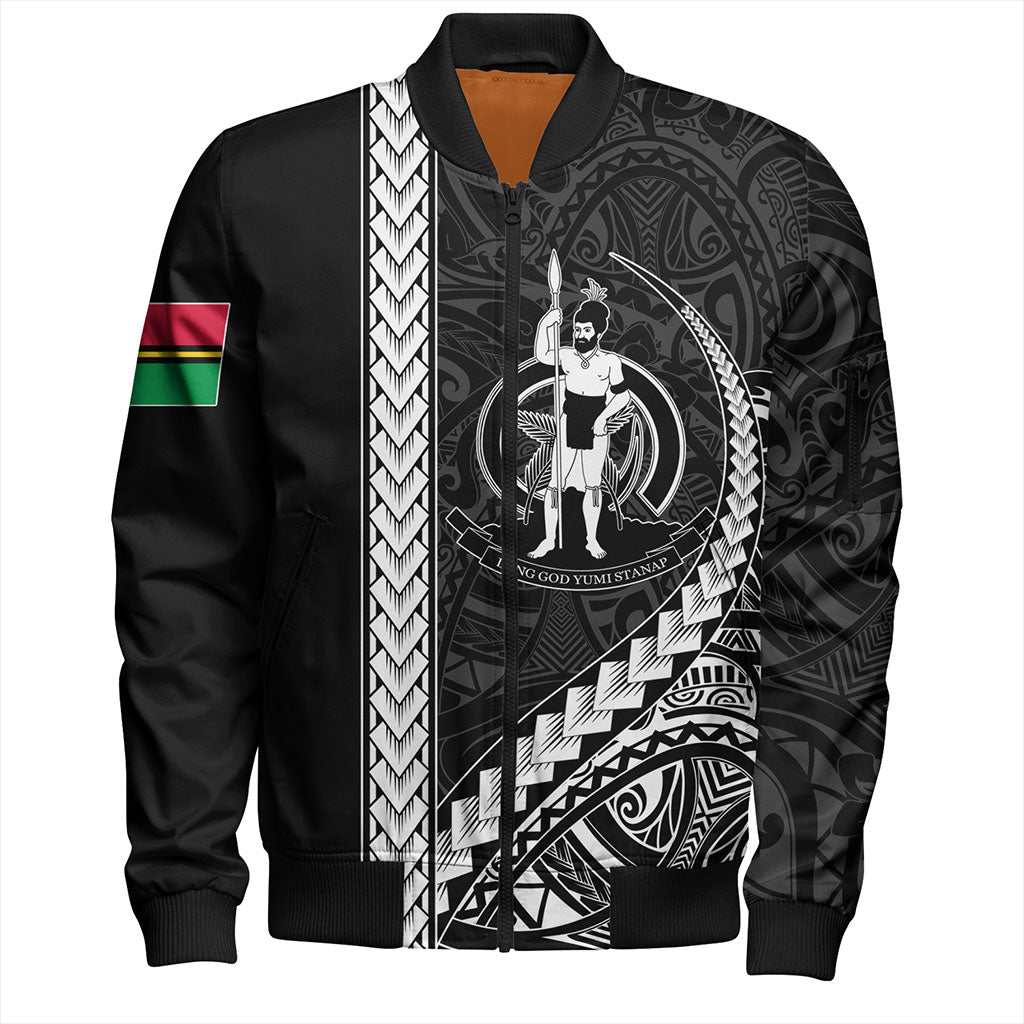 Vanuatu Bomber Jacket Tribal Melanesian Coat Of Arms