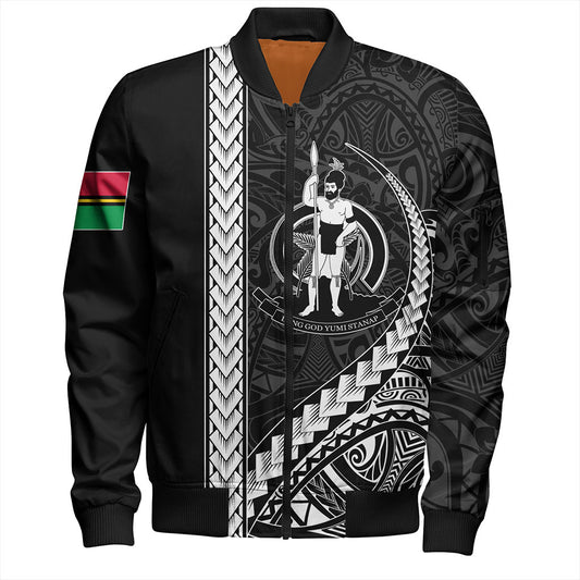 Vanuatu Bomber Jacket Tribal Melanesian Coat Of Arms
