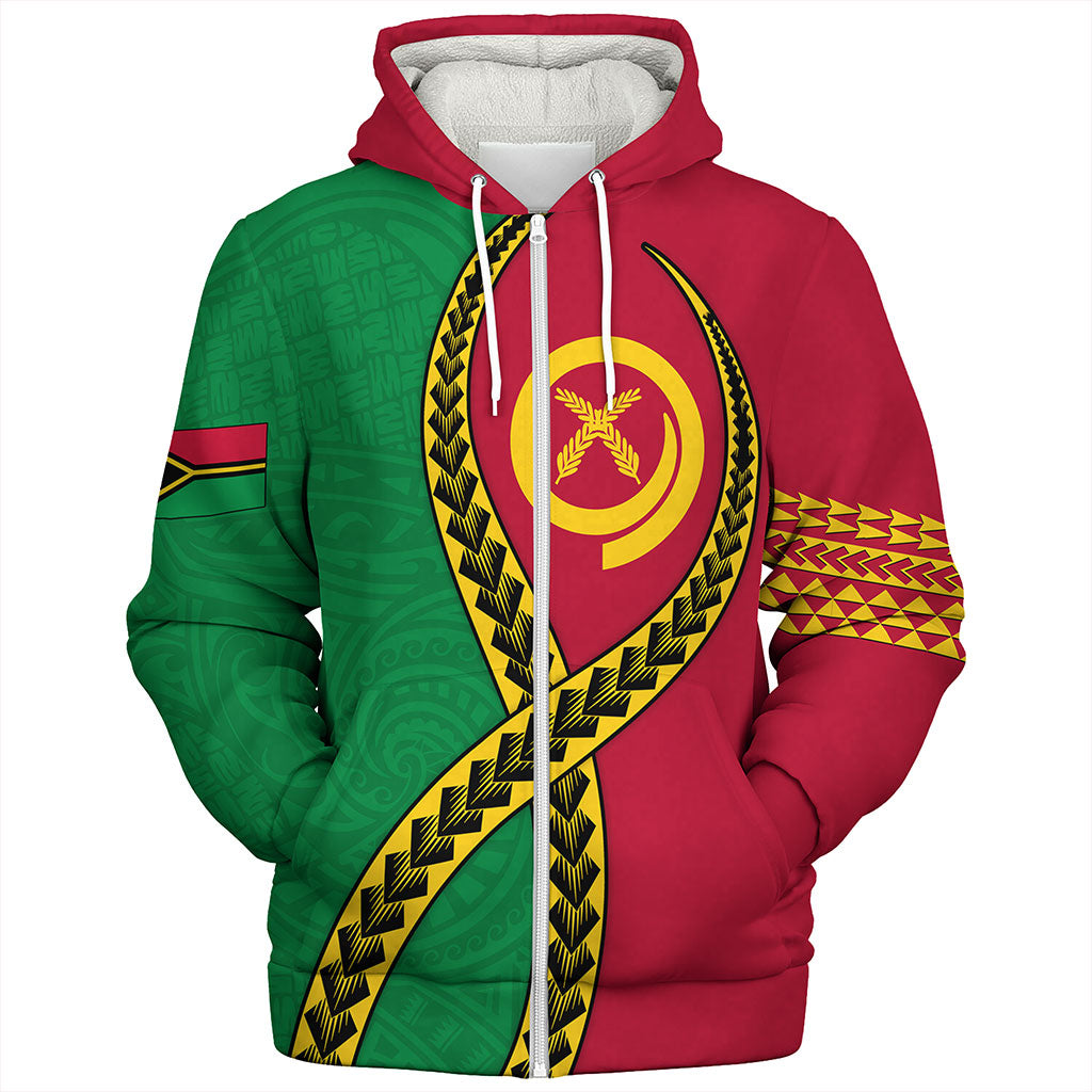 Vanuatu Sherpa Hoodie Tribal Polynesian In My Heart