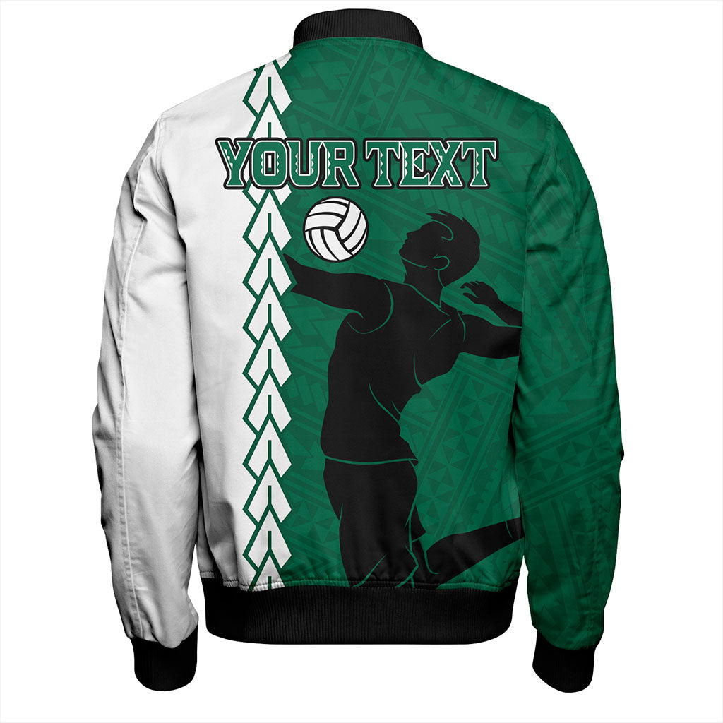 Hawaii Bomber Jacket Custom Men Volleyball Polynesia Tattoo