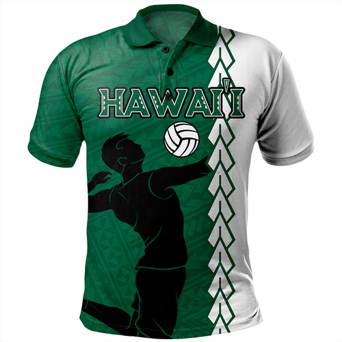 Hawaii Polo Shirt Custom Men Volleyball Polynesia Tattoo