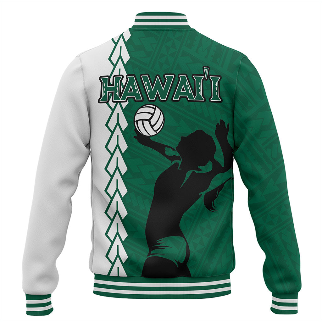 Hawaii Baseball Jacket Custom Women Volleyball Polynesia Tattoo