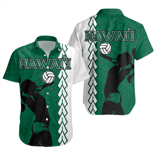 Hawaii Short Sleeve Shirt Custom Women Volleyball Polynesia Tattoo