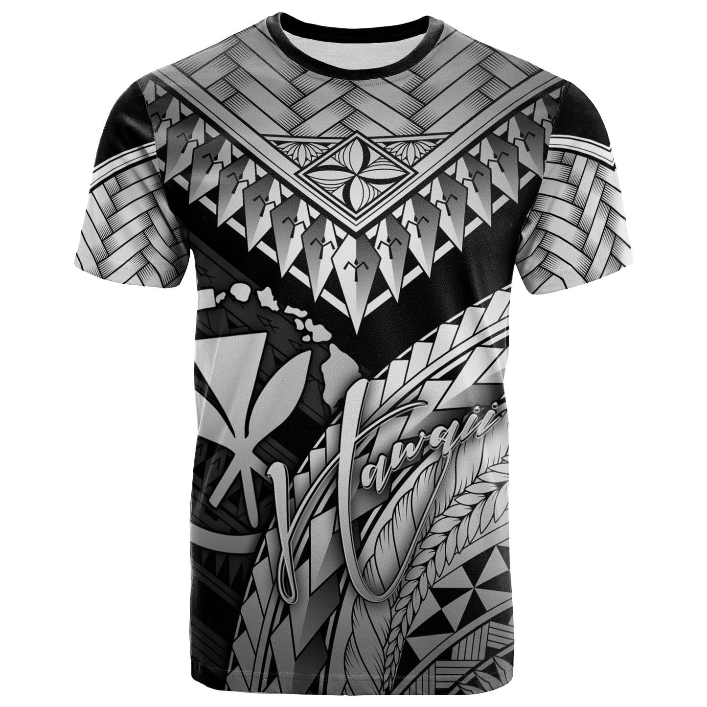 Hawaii Custom Personalised T-Shirt - Polynesian Necklace and Lauhala