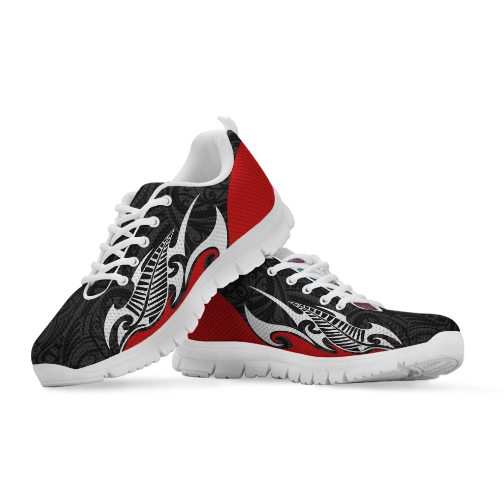 New Zealand Sneakers - Aotearoa Silver Fern Maori