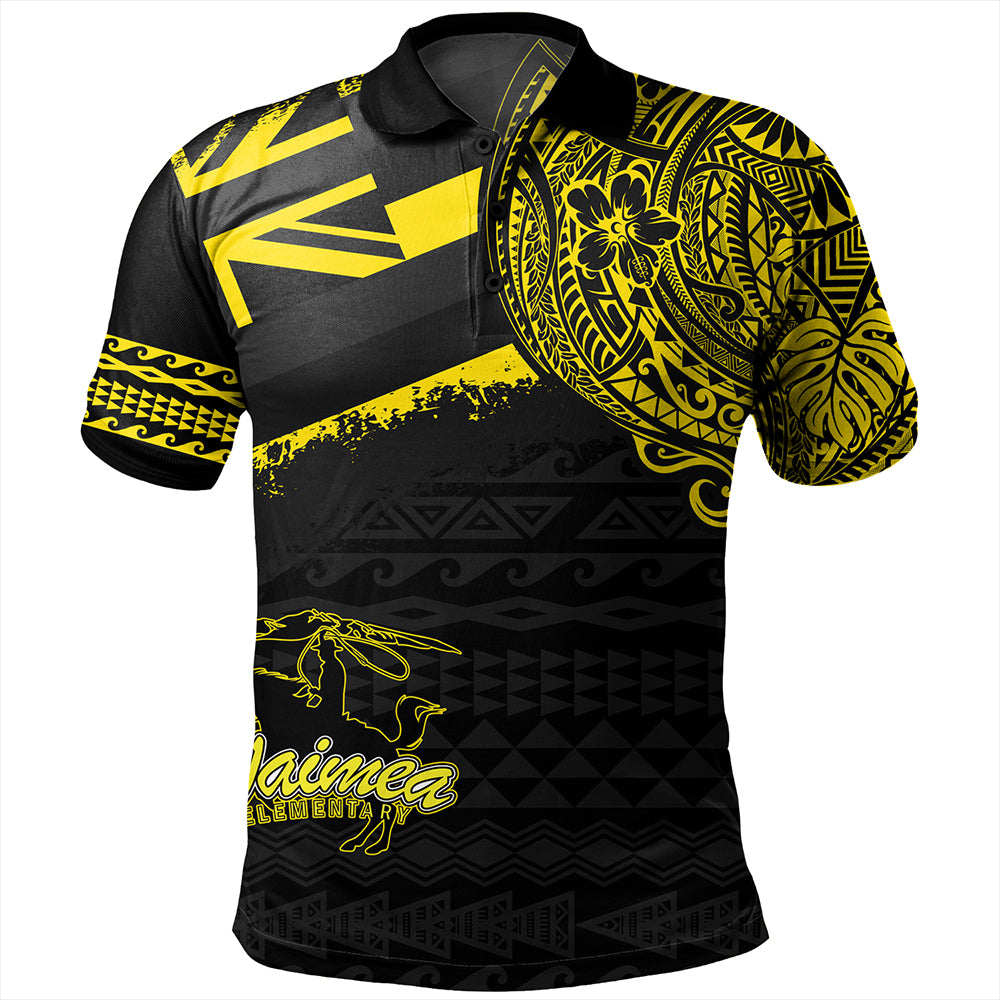 Hawaii Polo Shirt Waimea Elementary School With Crest Style