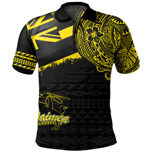 Hawaii Polo Shirt Waimea Elementary School With Crest Style