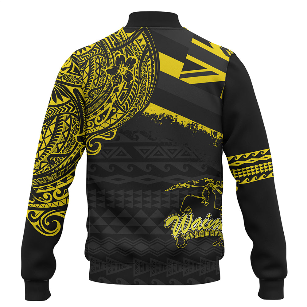 Hawaii Baseball Jacket Waimea Elementary School With Crest Style
