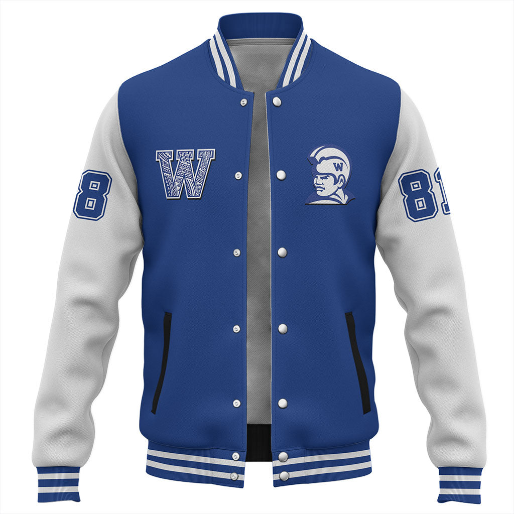 Hawaii Baseball Jacket Waimea High School Polynesian Letters Style