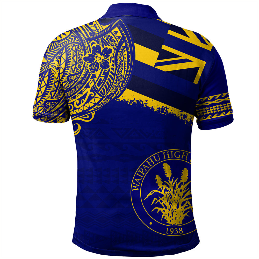 Hawaii Polo Shirt Waipahu High School With Crest Style