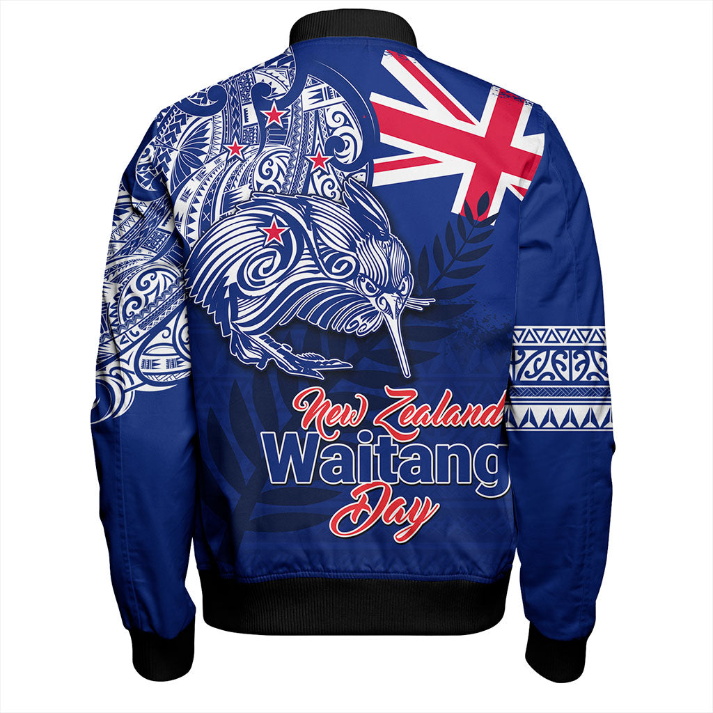 New Zealand Bomber Jacket Waitangi Day Maori Tribal Flag With Symbol National