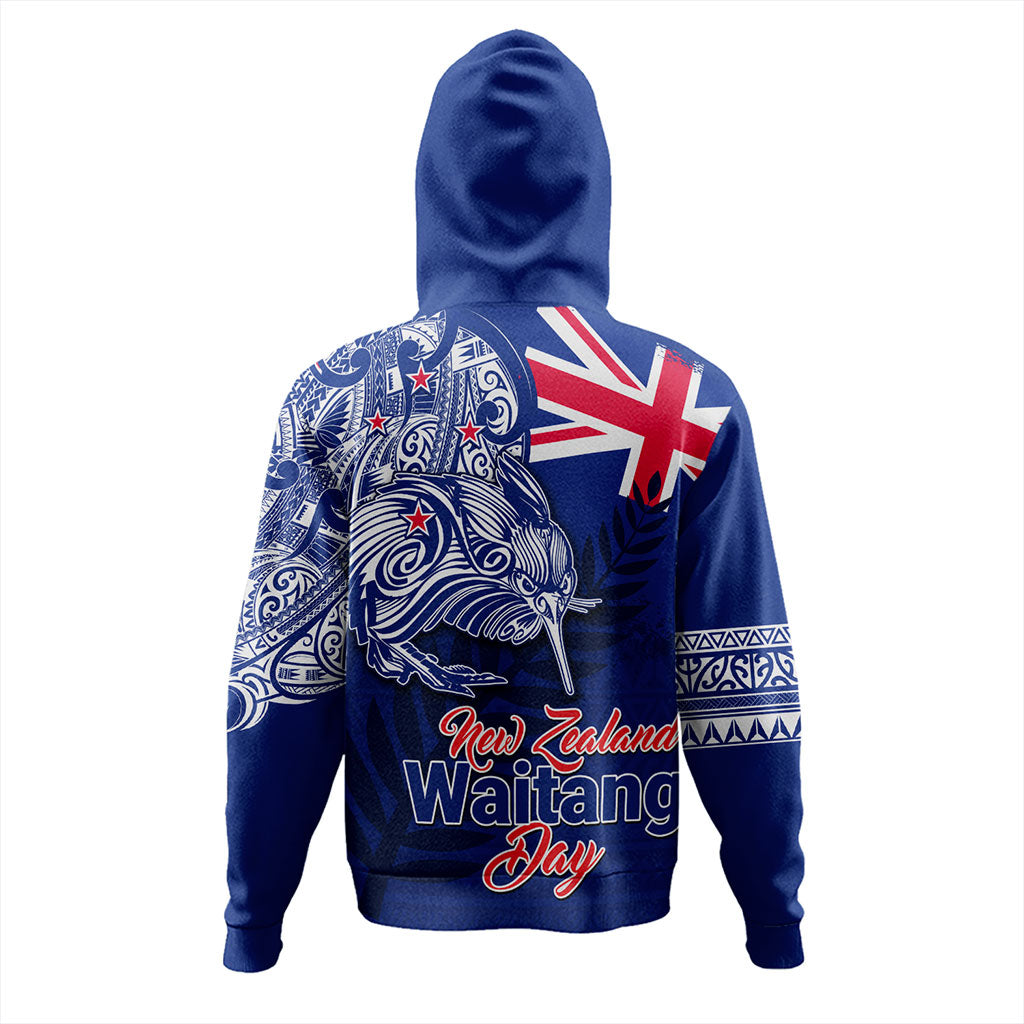 New Zealand Hoodie Waitangi Day Maori Tribal Flag With Symbol National