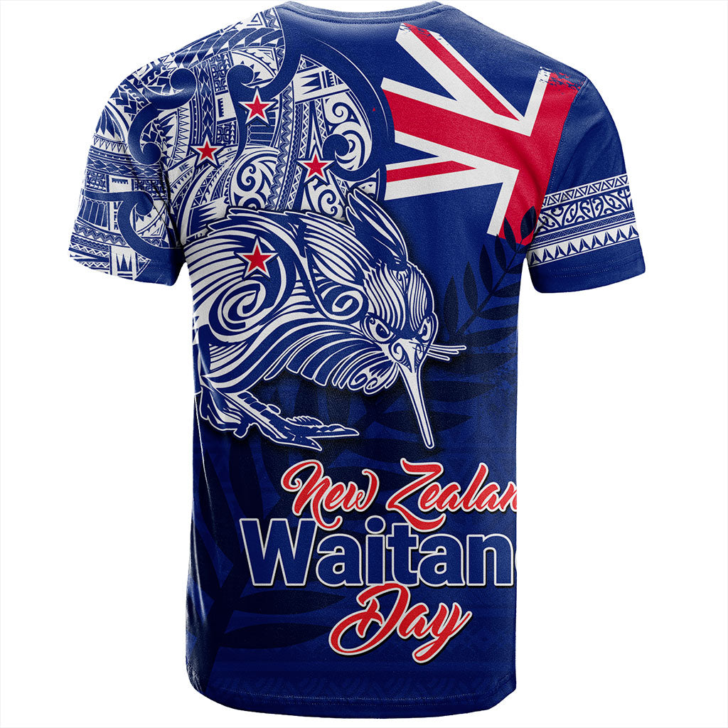 New Zealand T-Shirt Waitangi Day Maori Tribal Flag With Symbol National