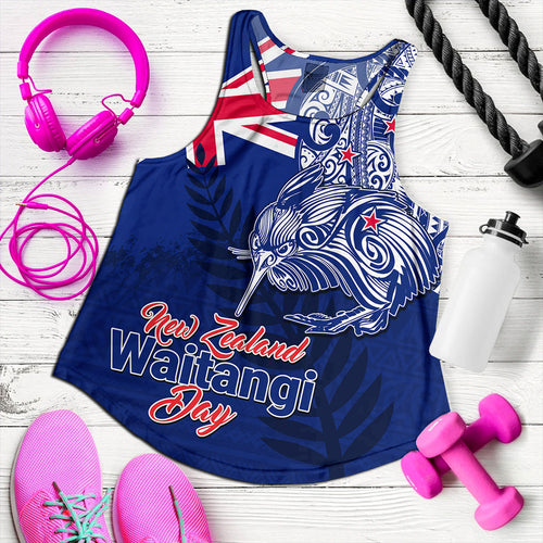New Zealand Women Tank Waitangi Day Maori Tribal Flag With Symbol National