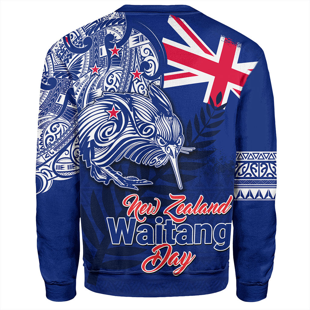 New Zealand Sweatshirt Waitangi Day Maori Tribal Flag With Symbol National