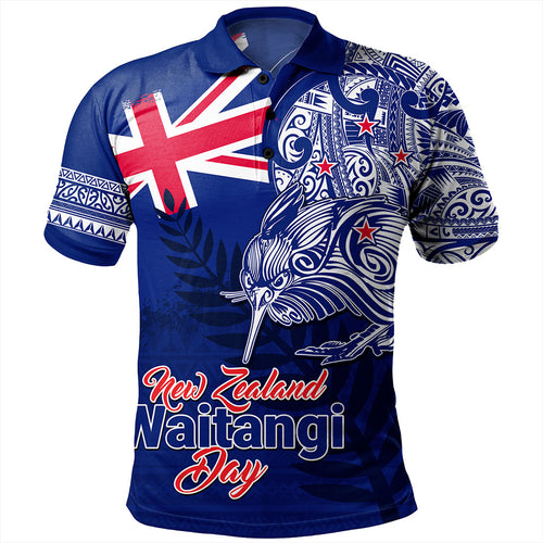 New Zealand Polo Shirt Waitangi Day Maori Tribal Flag With Symbol National